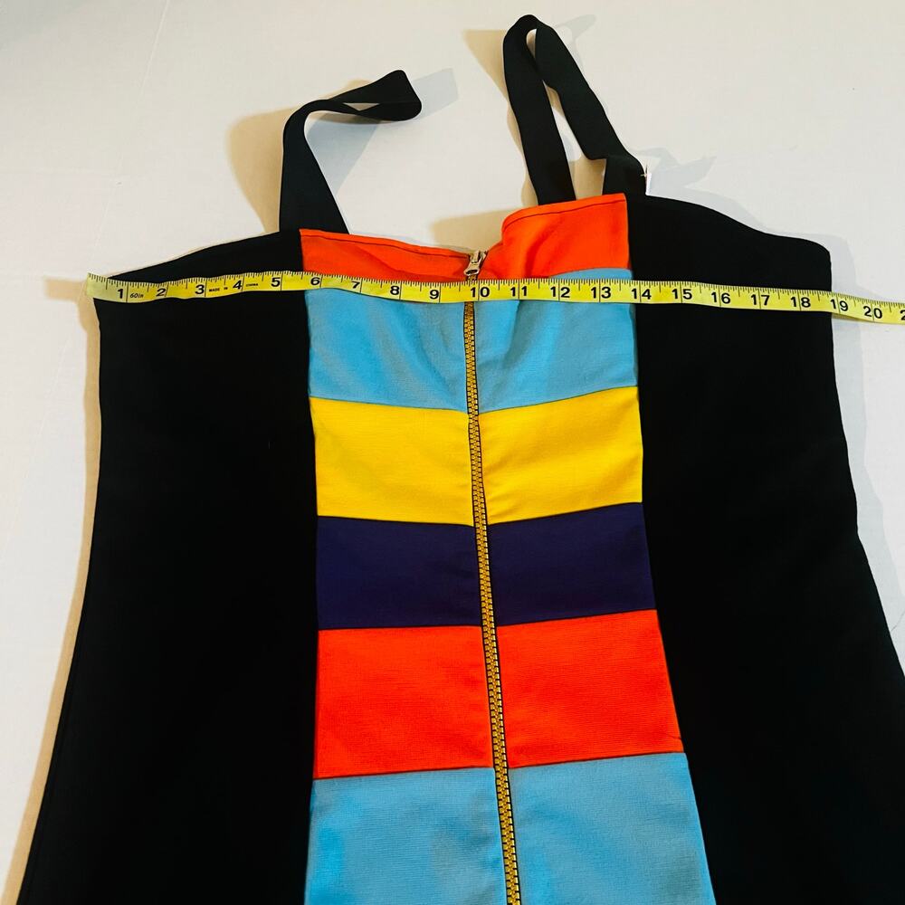 Cross Over 1 Colorblock Sleeveless Bodycon Dress Size 2X NWT Multicolor - Picture 6 of 7